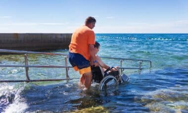 Beach for disabled with ramp " Beach Accessibility "
