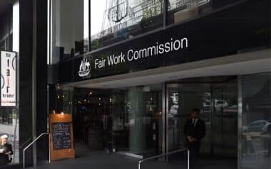 The exterior of the Fair Work Commission building