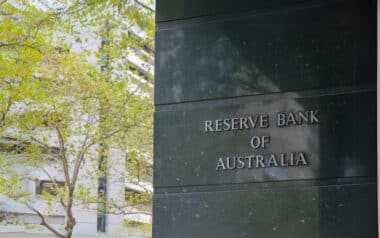 the exterior wall of the Reserve Bank of Australia building