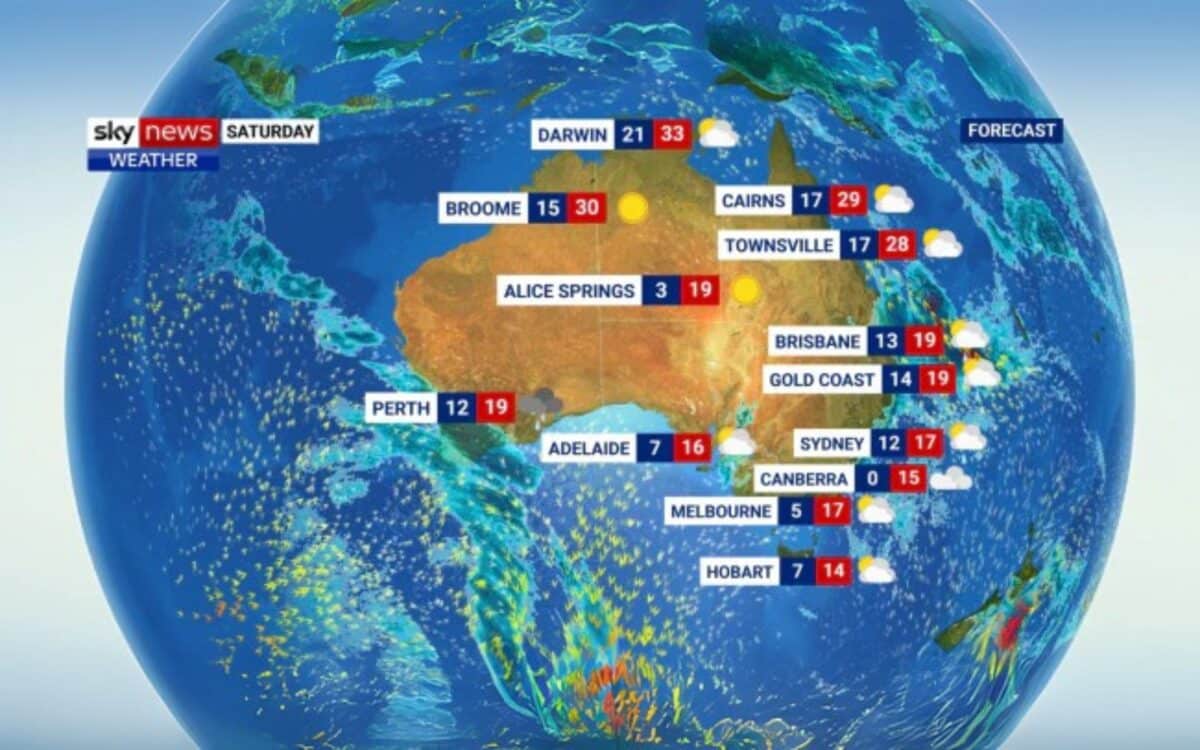 Sky News Weather forecast map