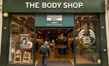 An Outlet Of The Body Shop On Oxford Street In London, Uk as it is amongst the closing uk stores