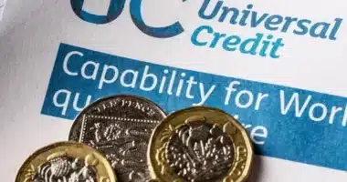 Universal Credit Document And Some British Coins