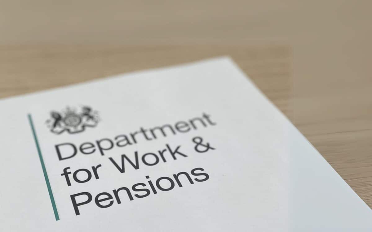 a document from the "Department for Work & Pensions" (DWP) in the UK,