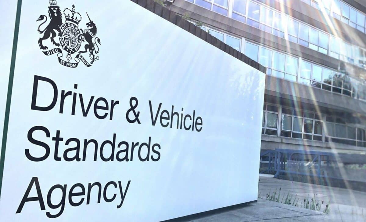 Sign for the Driver and vehicle standards agency (DVSA)