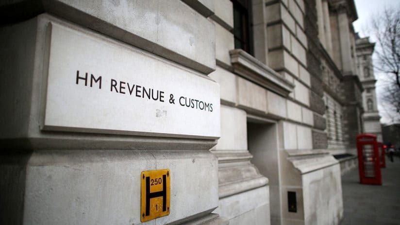 Taxpayers-The exterior of an HM Revenue & Customs (HMRC) building, with the organisation's name