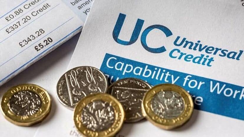 Universal Credit Statement with UK Pound Coins