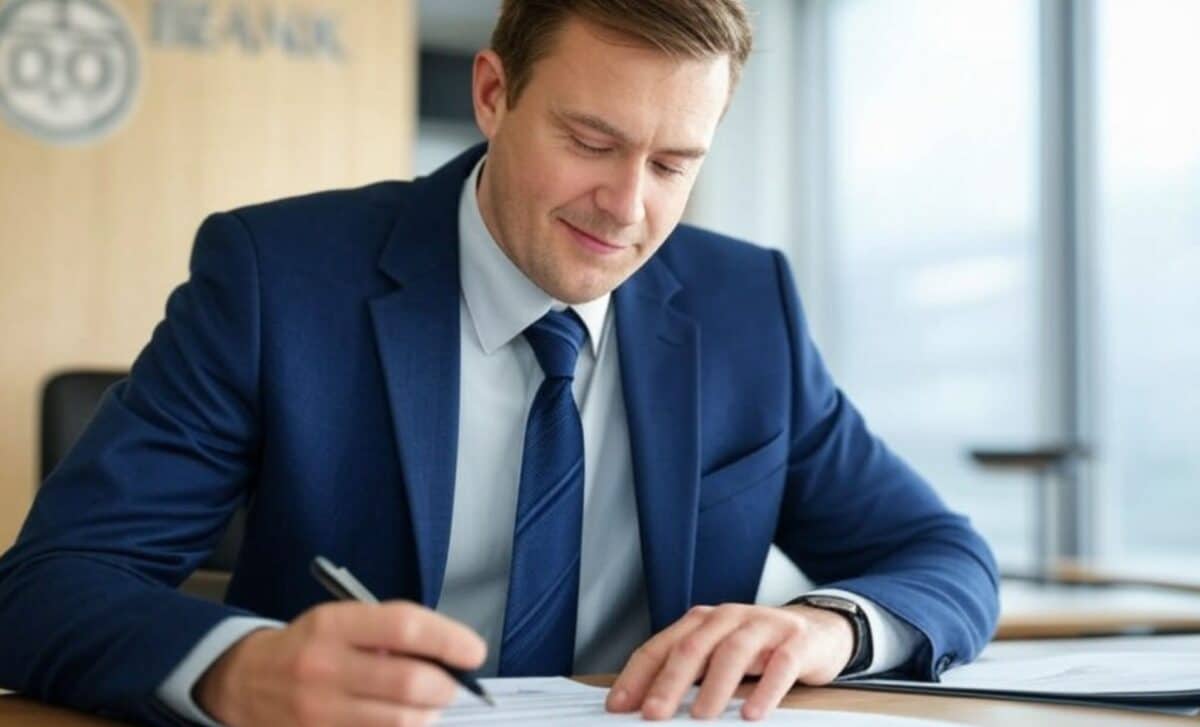 A man dealing with his mortgages