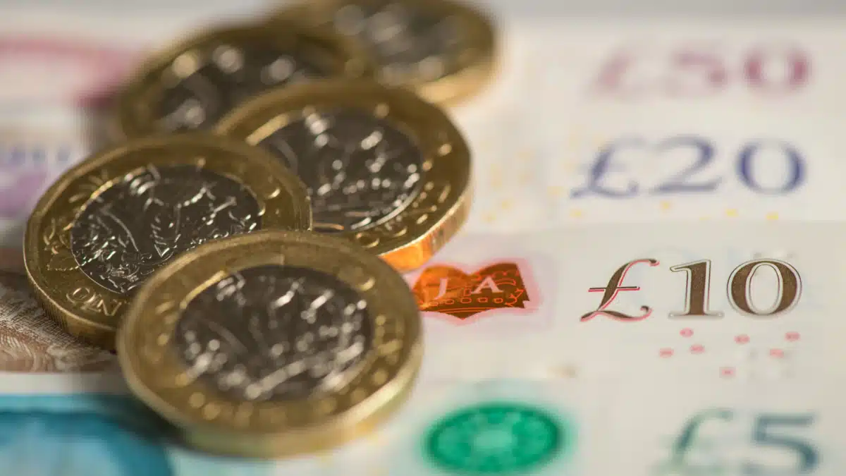 Pension-Some cash with Pound Coins