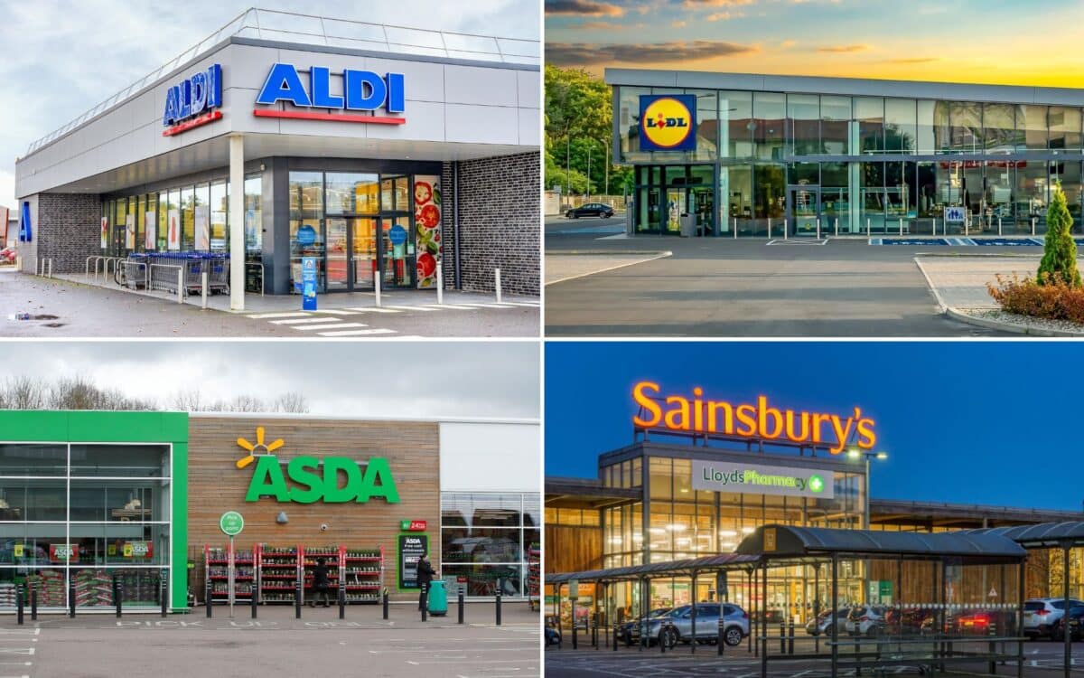Four major supermarket chains in the UK