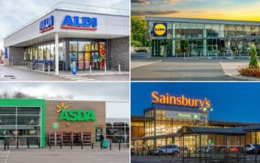 Four major supermarket chains in the UK