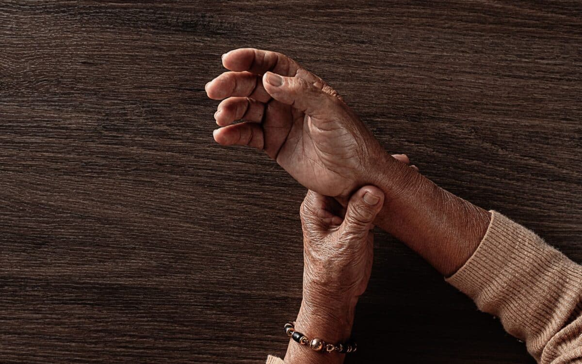 Senior Woman with Wrinkled Hands