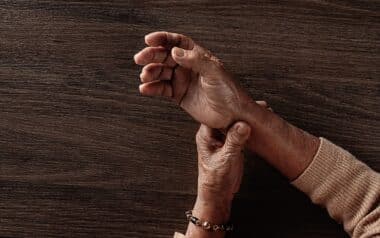 Senior Woman with Wrinkled Hands