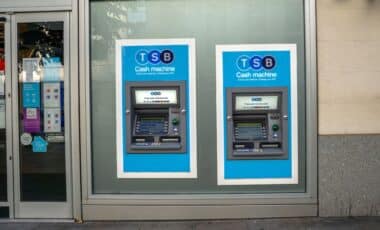 TSB bank cash machines on Cheapside, central London