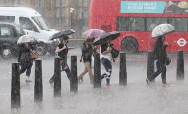 UK weather downpour