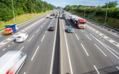Busy UK Motorway