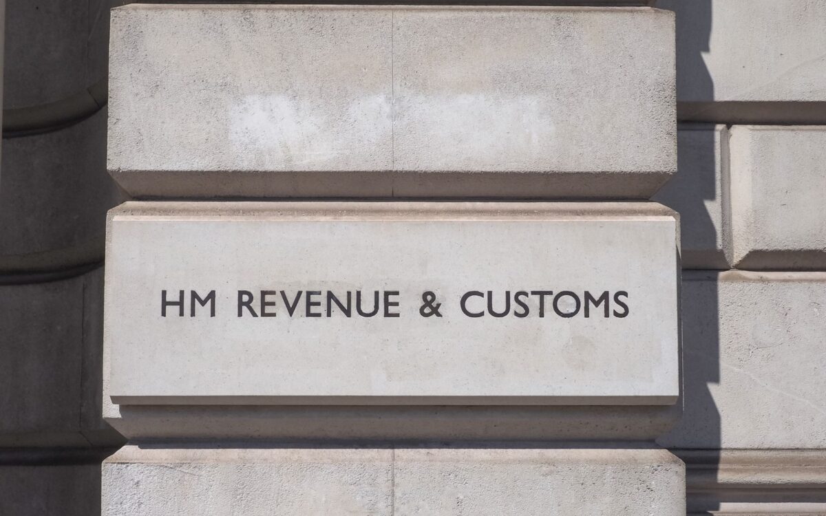 HM Revenue and Customs sign in London