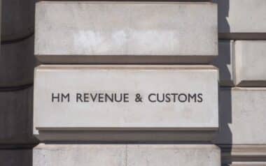 HM Revenue and Customs sign in London