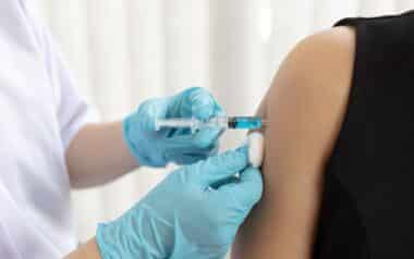 Doctor Administering flu Vaccine