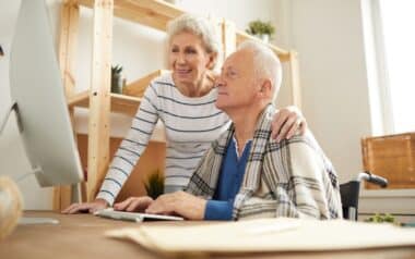 Senior Couple Using PC