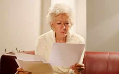 Senior woman with paperwork