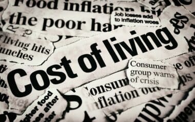 Cost of living headlines dealing with inflation