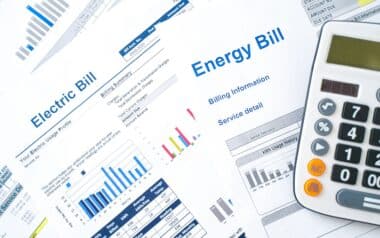 Electric bill statement and home energy consumption