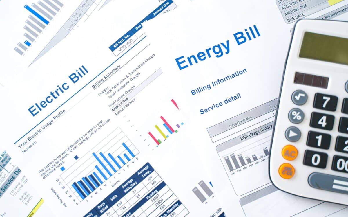 Electric bill statement and home energy consumption