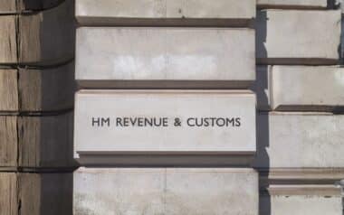 HM Revenue and Customs sign in London