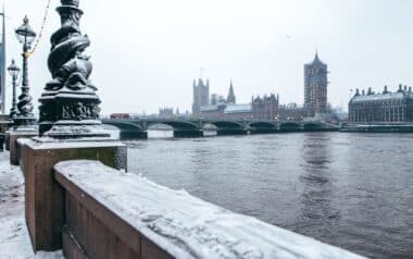London under the snow