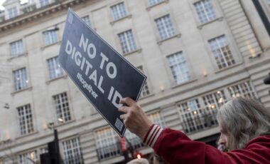 UK Digital ID protest