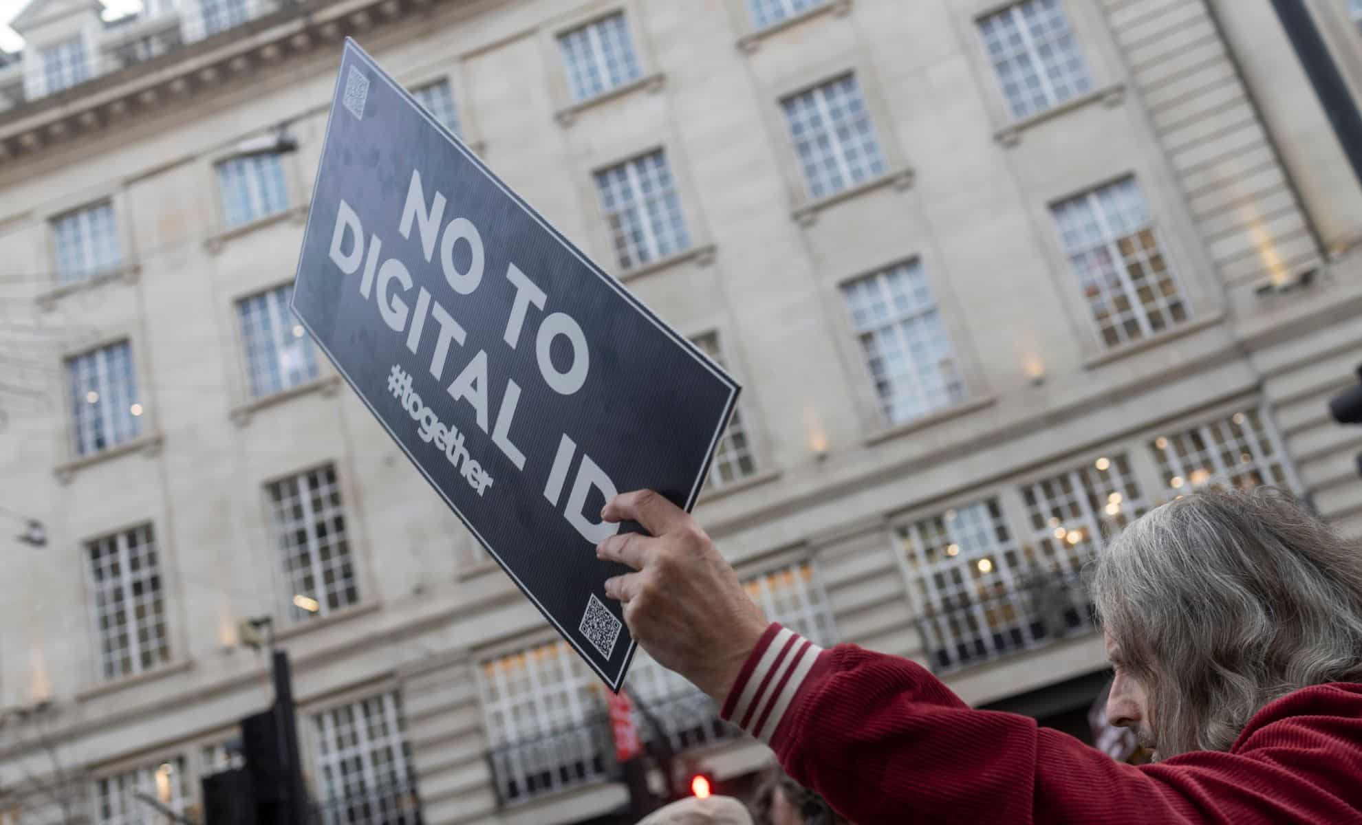 UK Digital ID protest