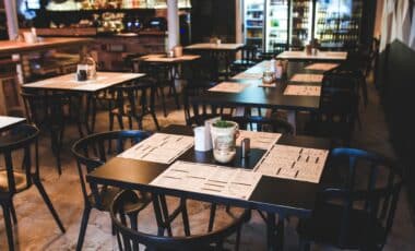 Tables in a vintage restaurant