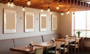 Tables at a restaurant