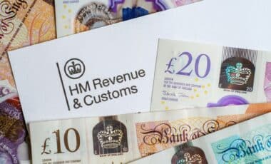 Close-up of an HMRC income tax letter