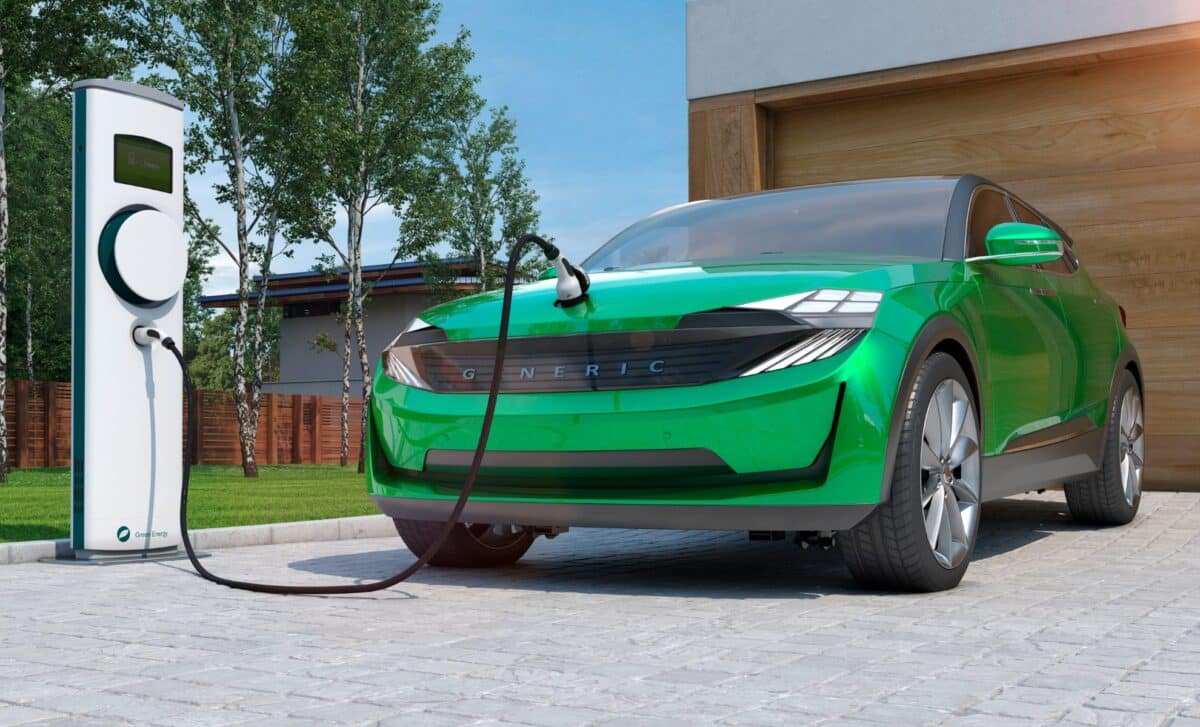 electric car SUV charging at home