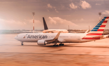 American Airlines Aircraft Parked in Airport Apron