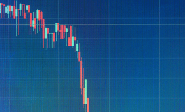 Chart Monitor Showing London Stock Market Decline