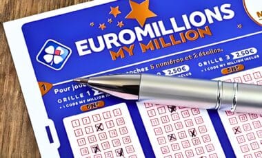 Euromillions Lottery Ticket With A Pen