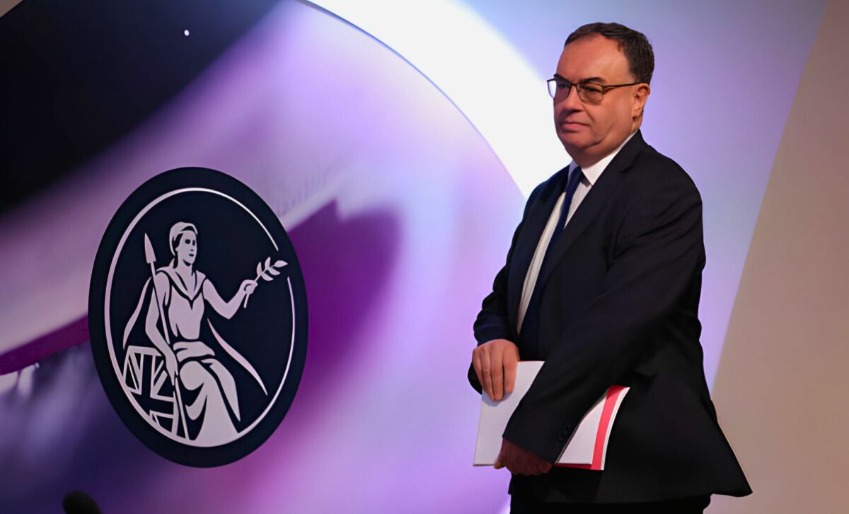 Andrew Bailey, Governor Of The Bank Of England (boe), Arrives The Interest Rate Decision News Conference