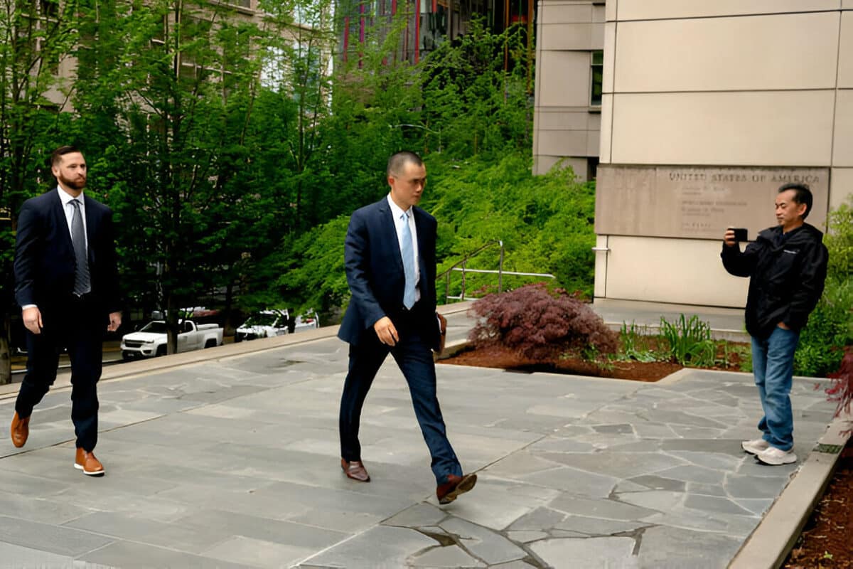 Changpeng Zhao, Founder of Binance, arrives at federal court in Seattle, Washington, US.