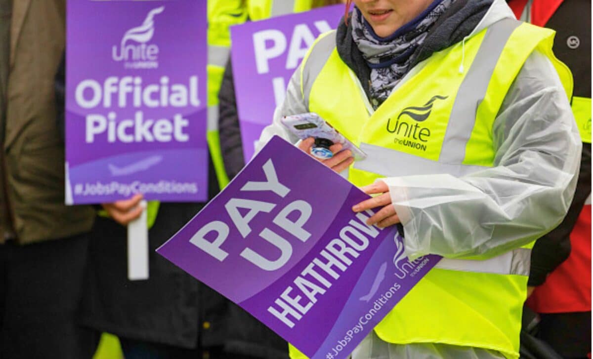 Security Staff Strike And Flight Cancellations At London Heathrow Airport