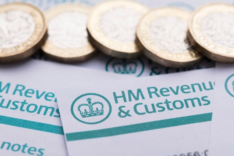 Coins on HMRC Papers