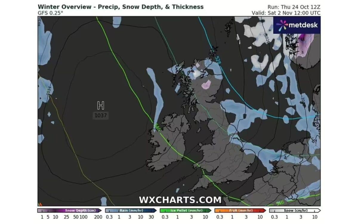 Weather Maps Suggest Possibility Of Snow On Scottish Highlands