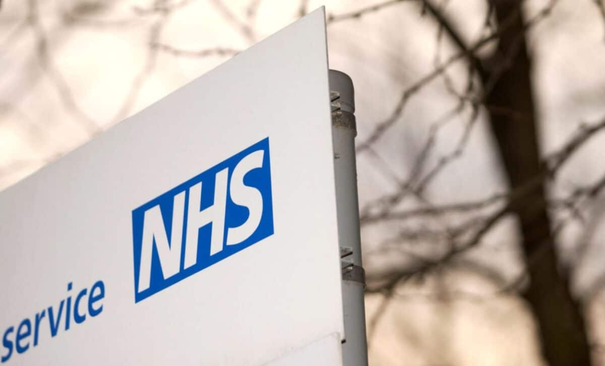 Close Up Sign For The Nhs In The Uk