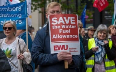 Dwp Protesters For Winter Fuel Payments