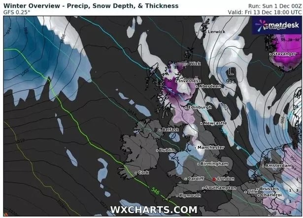 A Band Of Snow Is Set To Engulf The Uk, According To New Weather Maps