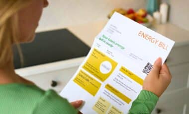 Close Up Of Woman Opening Euro Energy Bill During Cost Of Living Crisis