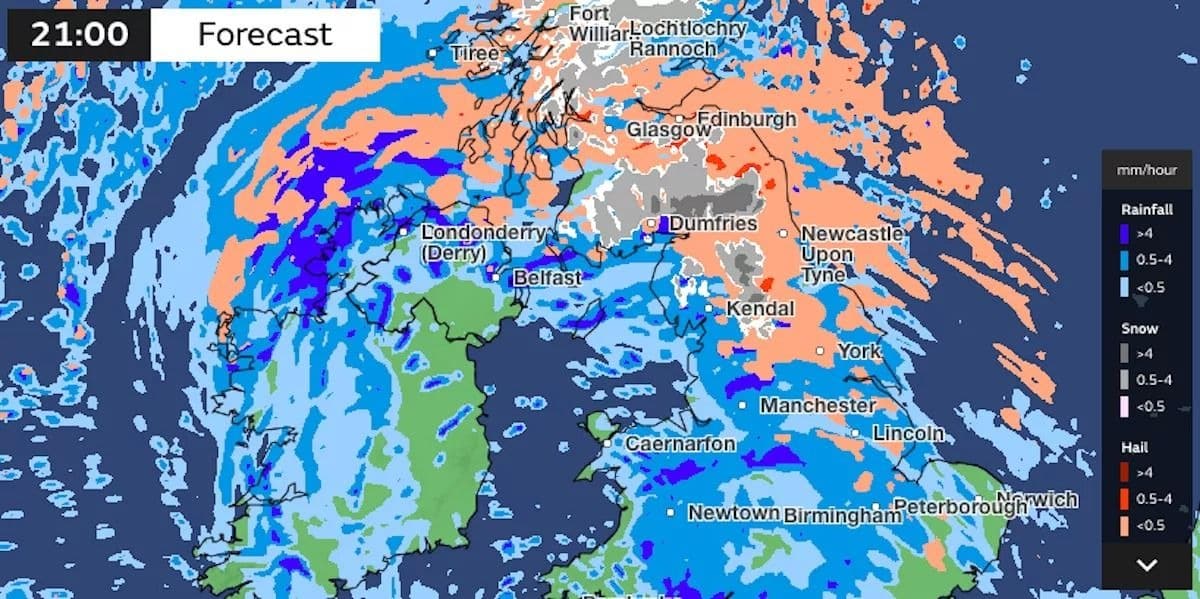 Heavy Snow Will Reach In Portions Of The Northwest From 9 P.m. On Friday