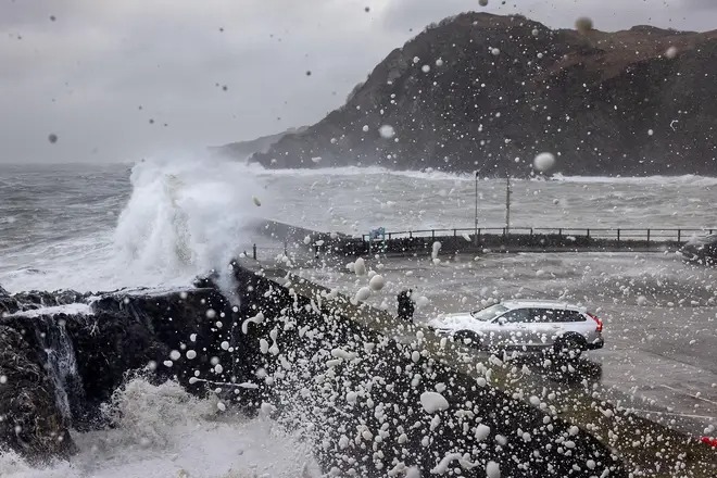 Large Waves Batter The North Devon Coast At Ilfracombe