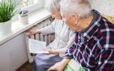 State Pensioners Elderly Couple Reviewing Heating Costs The Role Of Winter Fuel Payments